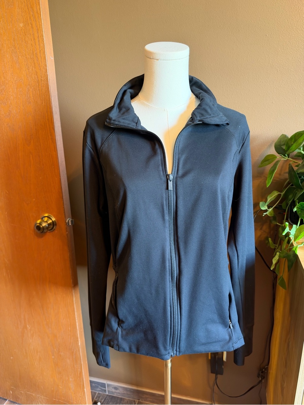 all in motion Black Zip-Up Utility Jacket